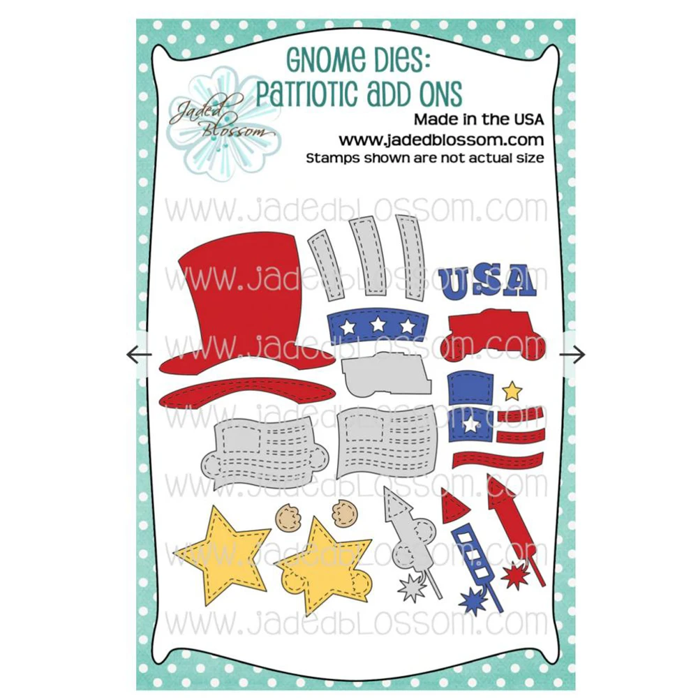 

Newest Patriotic Add Ons Metal Cutting Dies Set Scrapbook Diary Decoration Embossing Template Diy Gift Card Handmade Craft Molds