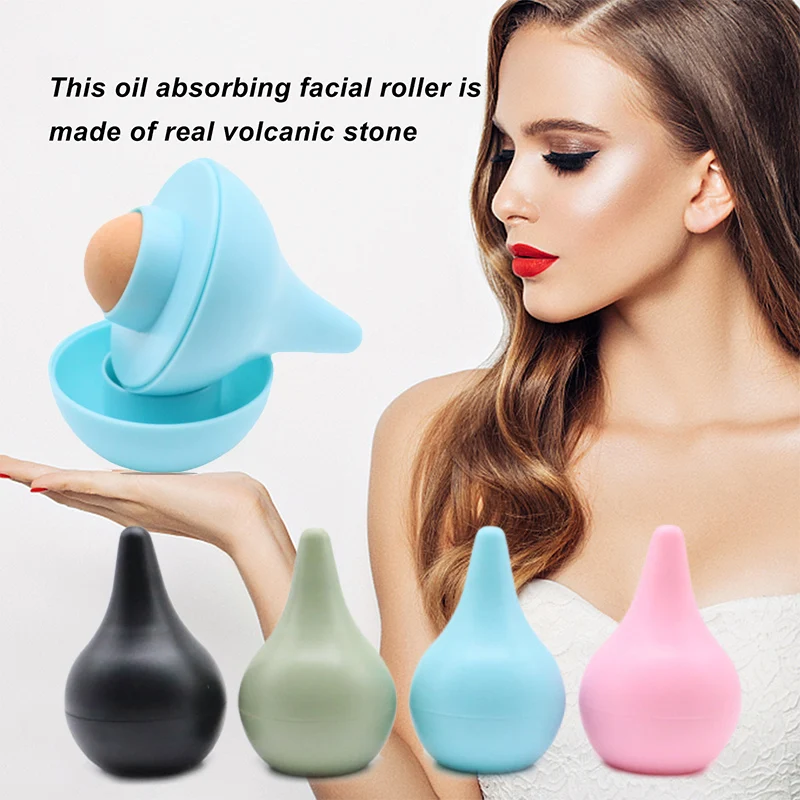 

4Styles Facial Volcanic Stone Oil-Absorbing Roller Spare Ball Reusable Removable T-zone Oil Absorption Portable Face Skin Care