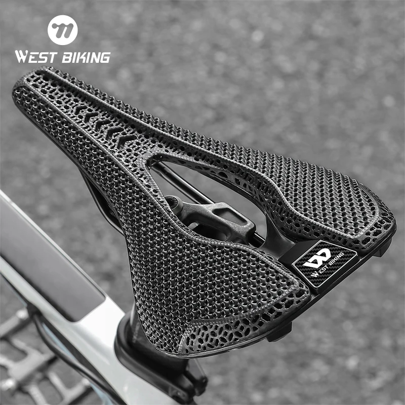 WEST BIKING 3D печатное велосипедное седло полый велосипедный сотовый фотоэлемент для