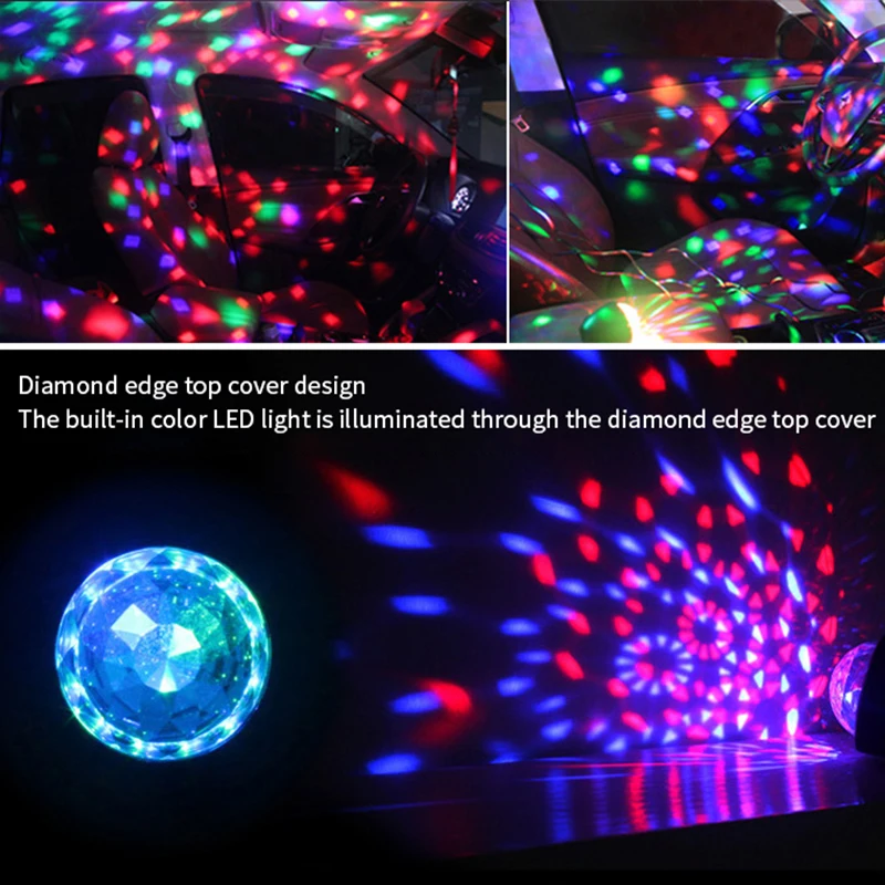RGB диско светильник Bluetooth динамик Chramatic Хрустальный волшебный шар вечерние USB