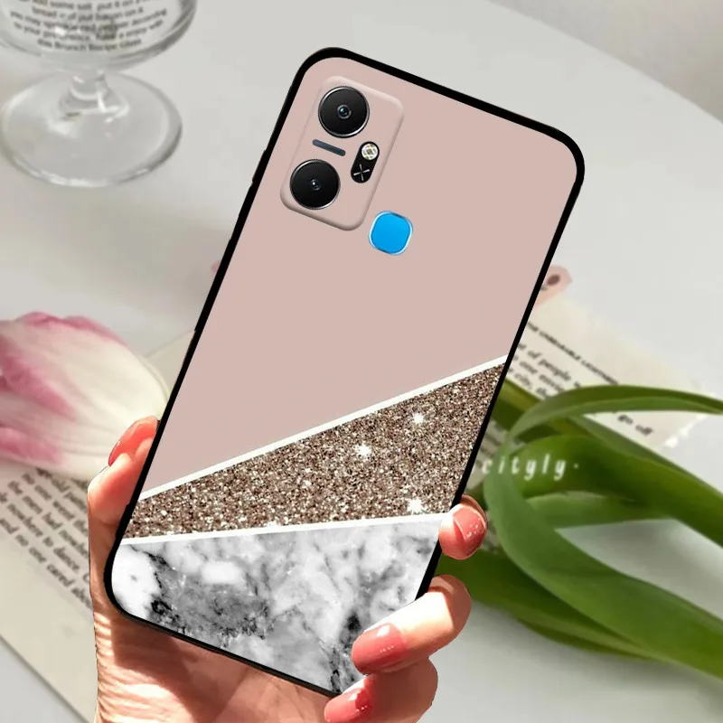 Для Infinix Smart 6 Plus чехол X6823C противоударный для Мягкая силиконовая задняя накладка