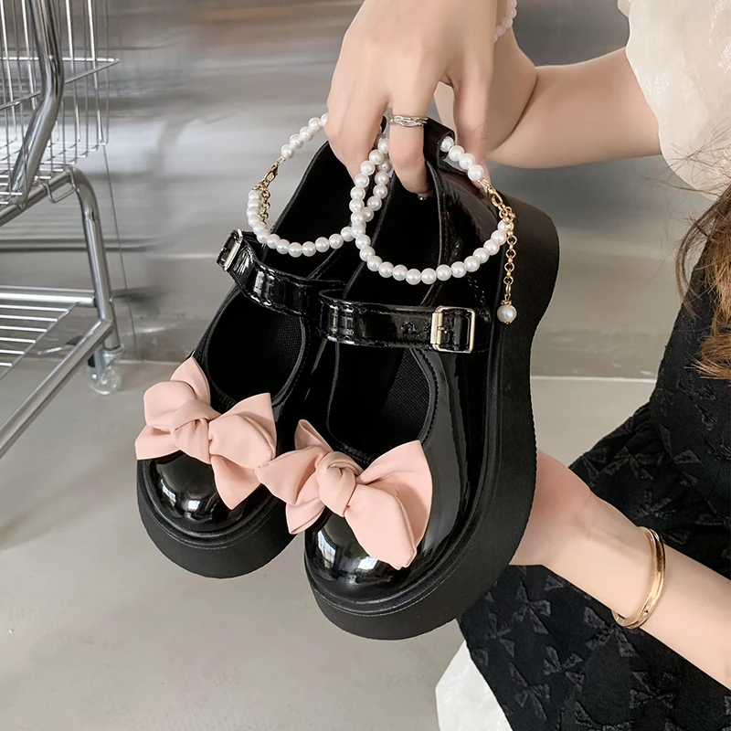 

Women's Shoes Platform Female Footwear Oxfords All-Match Clogs Summer Dress Leather New Mary Janes Med Basic PU