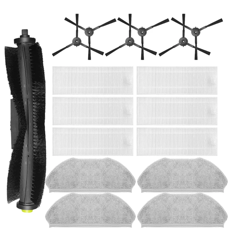 

Roller Side Brush HEPA Filter Mop Cloth for Qihoo 360 S10 X100 MAX Robotic Vacuum Cleaner Spare Parts Accessories