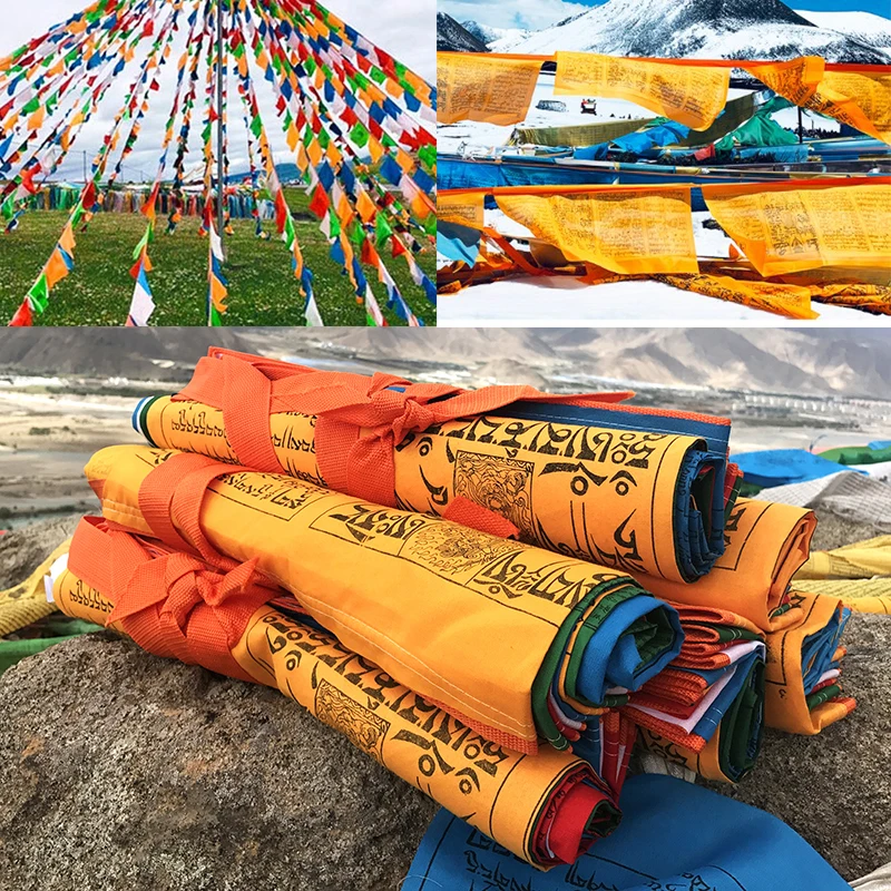20Pcs/Set Brand New Tibetan Buddhist Prayer Flags Fabric Craft Tibet Decorative Flags