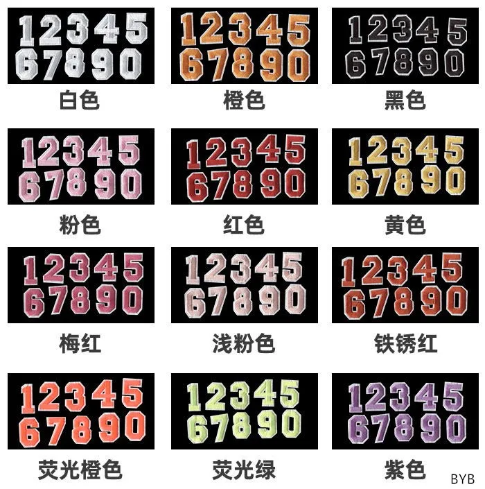 Новое поступление 10 шт. вышитая нашивка с цифрами железная мотивом аппликация