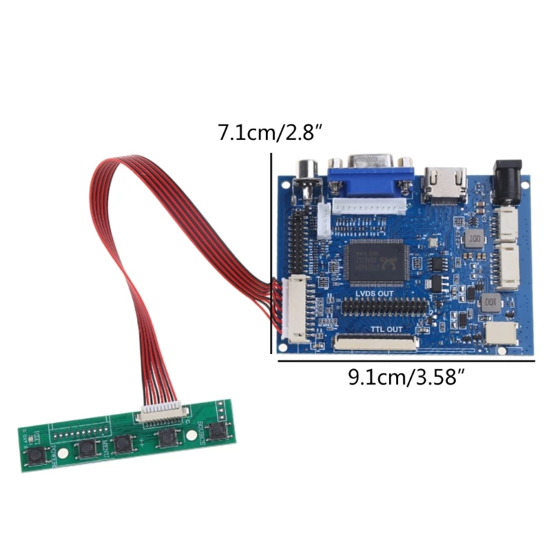 7/8-дюймовый ЖК-экран TTL LVDS плата управления 50 контактов для AT070TN90/92/94 набор