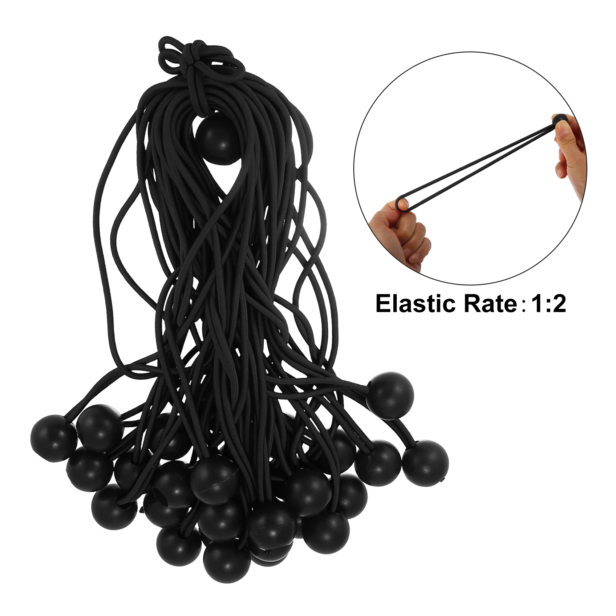 Uxcell 30/50Pcs 15/25/27cm Length Bungees Ball Fixing Tie Rope Elastic Luggage Straps Cords For Car Motorcycle Bike ATV UTV | Автомобили и
