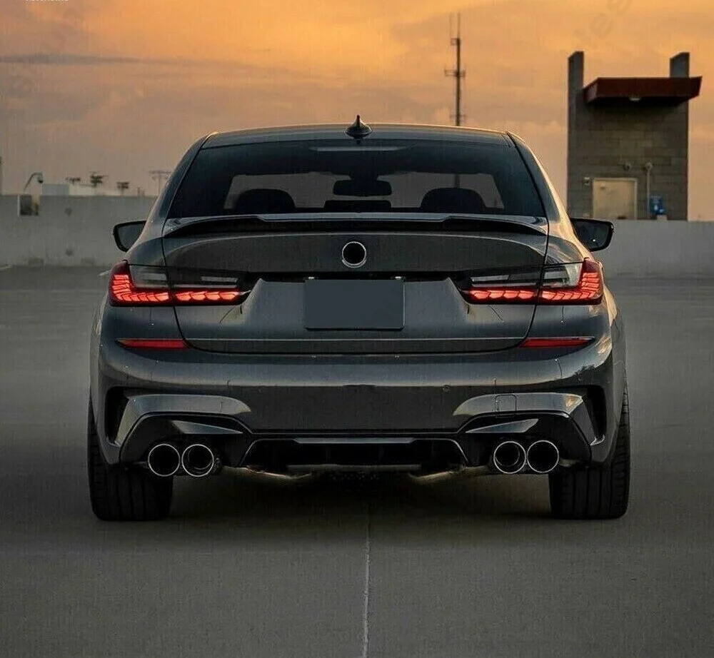 Фото Задние фонари указателя поворота подходят для BMW 3 серии 2019-2023 G20 G80 M3 GTS 330i 340i с весами дракона динамическая анимация ходовые огни №3