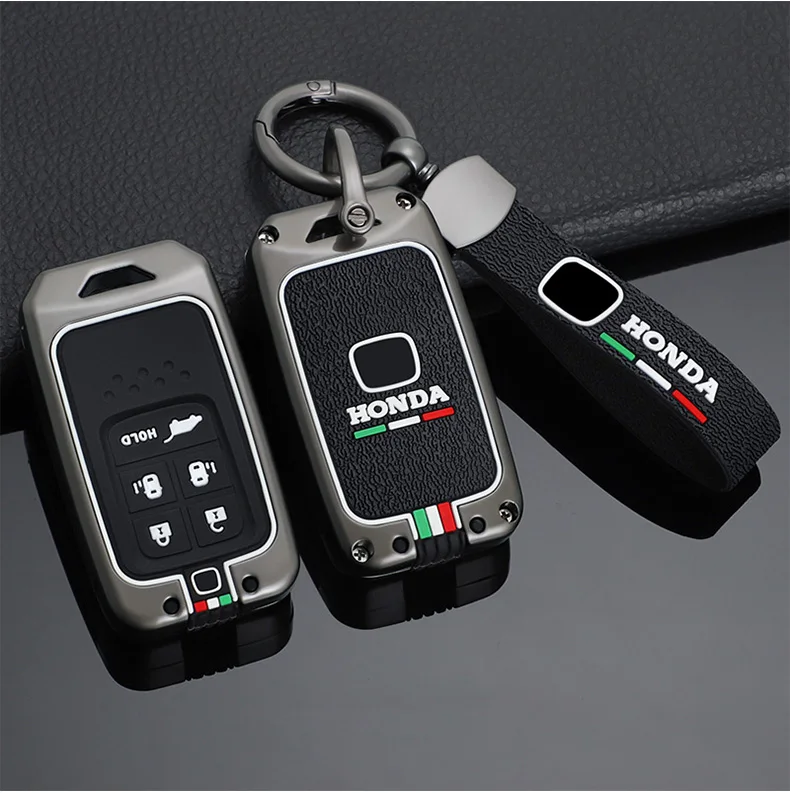 

Zinc Alloy Car Cover Remote Key Case For Honda 2017 2018 19CRV Pilot Accord Civic Jazz Jade Fit HR-V Freed Keyless Entry
