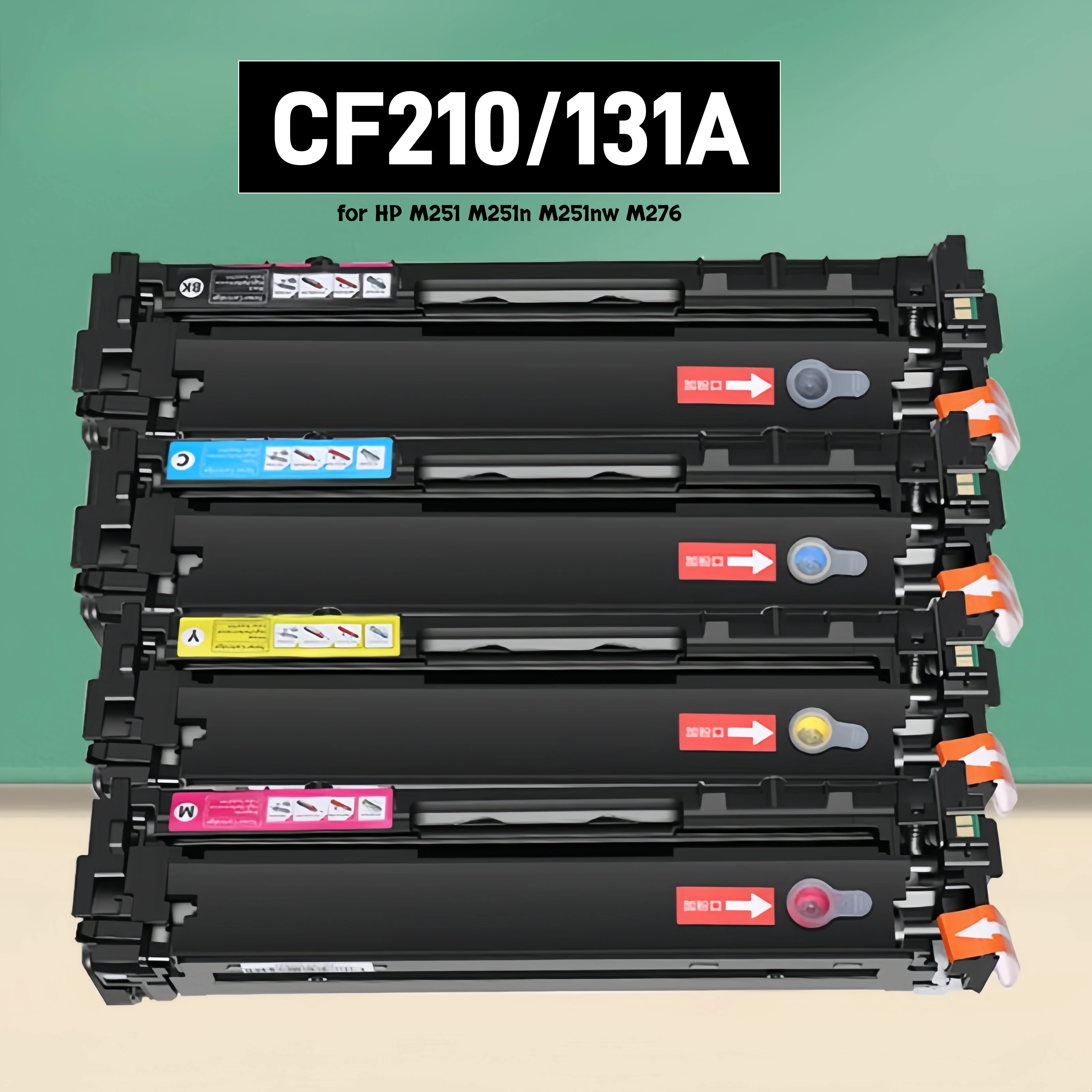 Фото Цветной тонер-картридж 131A CF210A CF211A CF212A CF213A, совместимый с принтерами HP M251 M251n M251nw M276 M276n M276nw №1