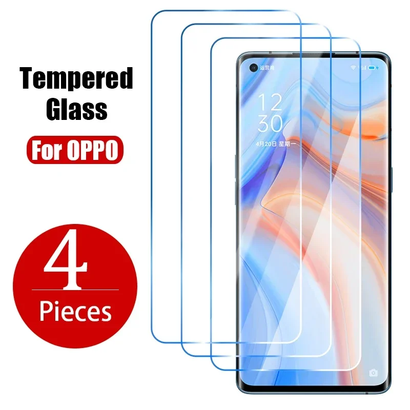 4 шт. Защитное стекло для экрана для OPPO A74 A72 5G A9 A5 2020 Защитное стекло для OPPO A53 A52 A54 A74 стекло