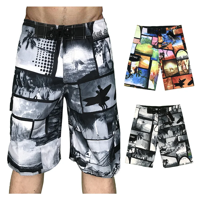 Men's Plus Size Boradshorts Beach Shorts Quick-Dry Surfboard Beach Surf Pants Underwater Swimming Pant Running Fitness Trouser