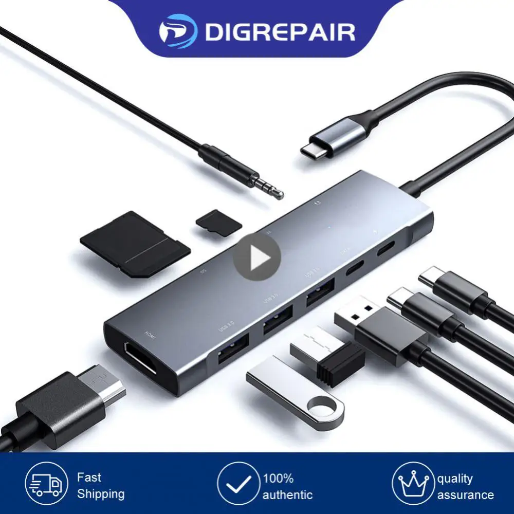 Высокоскоростная док-станция с кардридером для Sd-карт Type-c, 4k, 30KZ, совместимый с Type C и HDMI адаптер, 5 Гбит/с, Usb C адаптер, сплиттер