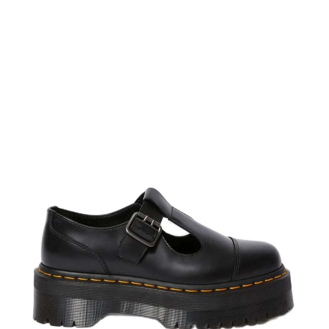 Thick Soles T-belt Mary Jane Women's Shoes Bethan Genuine Leather Low-top Martin Shoes British Fashion Student Muffin Sole Shoes