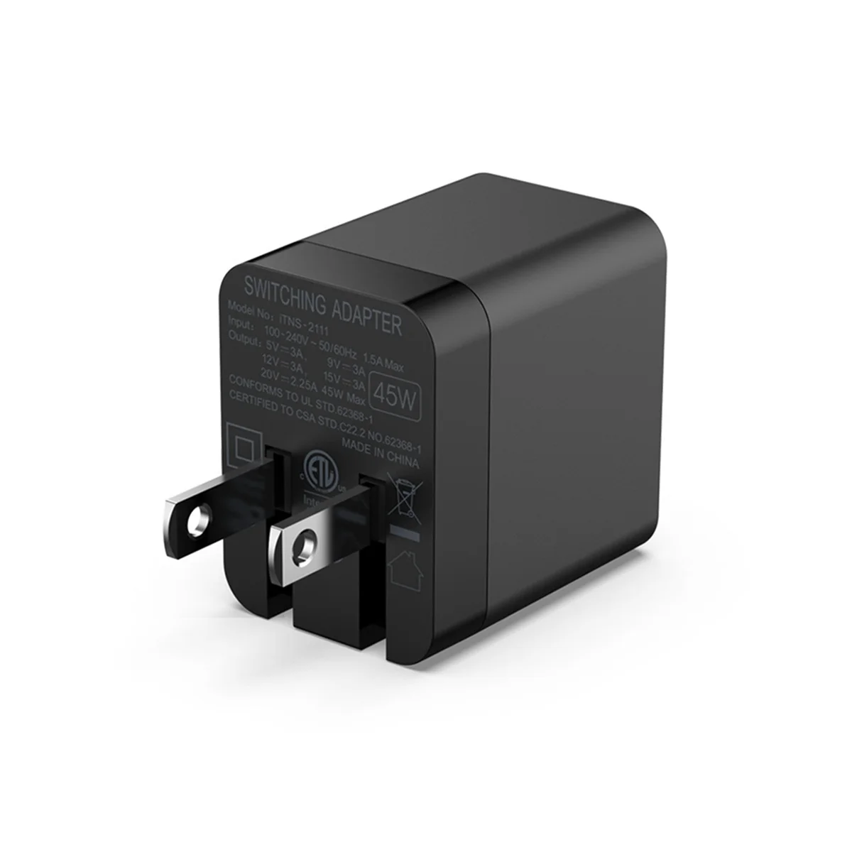 Фото ABNJ PD 45 Вт USB C Зарядное устройство Адаптер быстрой зарядки Кабель типа C для Switch 2 Switch/OLED/Lite Американская вилка №4