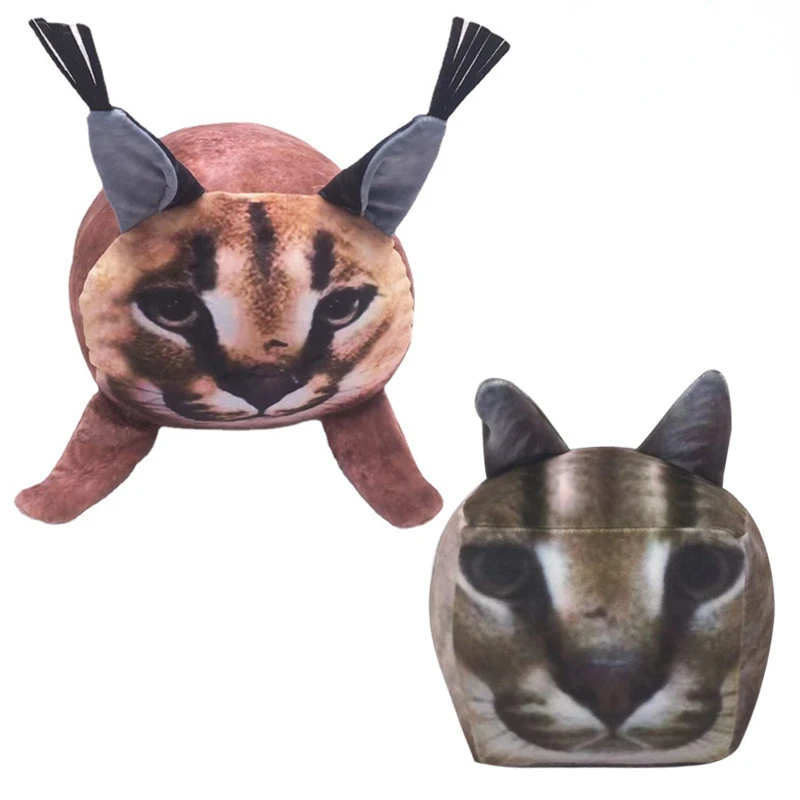 

30/20cm Cute Square Cat Plush Raise A Floppa Games Cat Stuffed Animals Kawaii Plushie Big Cat Doll Kids Soft Toys Gift