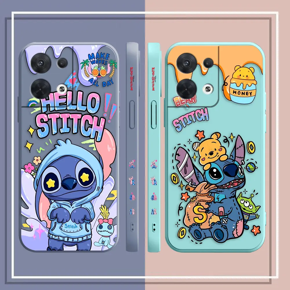 Милый мультяшный S-Stitch искусственный телефон для OPPO RENO 10 8 8T 7 6 5 4 3 4G Φ PRO PLUS цветной