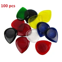 100pcs durable clear water drop acoustic electric guitar picks plectra 1 0 2 0 3 0mm mixed size