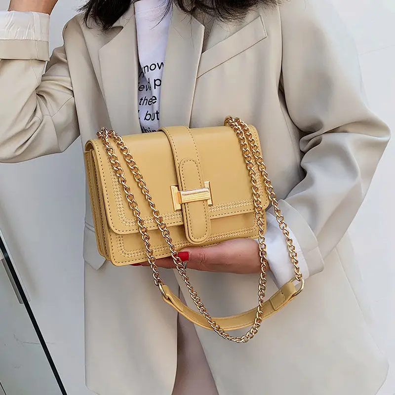

Dropshipping women's small handbag 2022 new fashion texture shoulder bag Joker chain slung small square crossbody bags