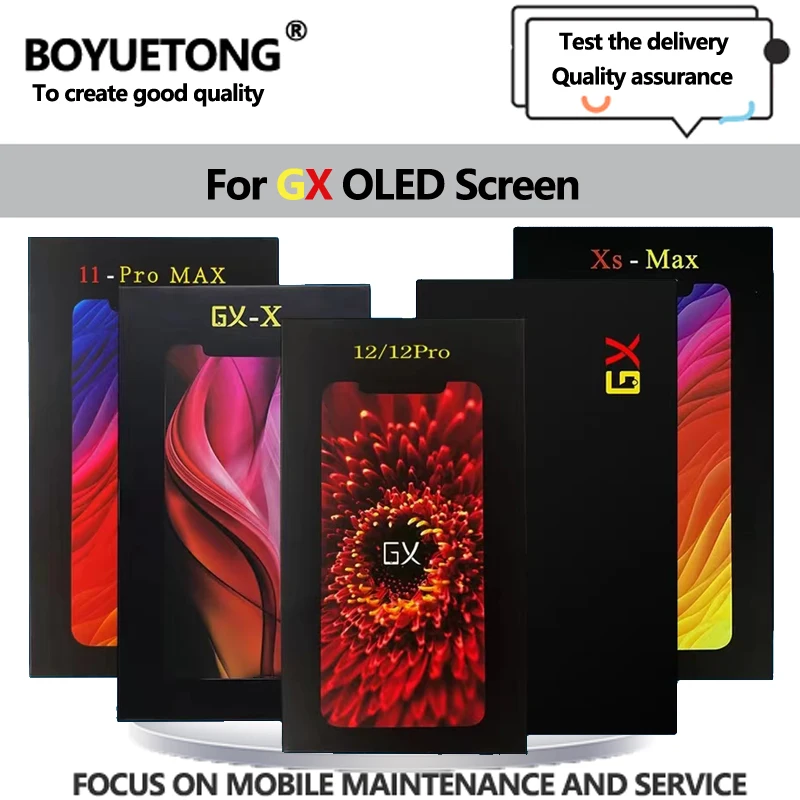 

Original For iPhone GX OLED Screen X XS XSMAX 11PRO 11PROMAX 12 12PRO 12mini 12PROMAX LCD Display Digitizer Assembly Tested