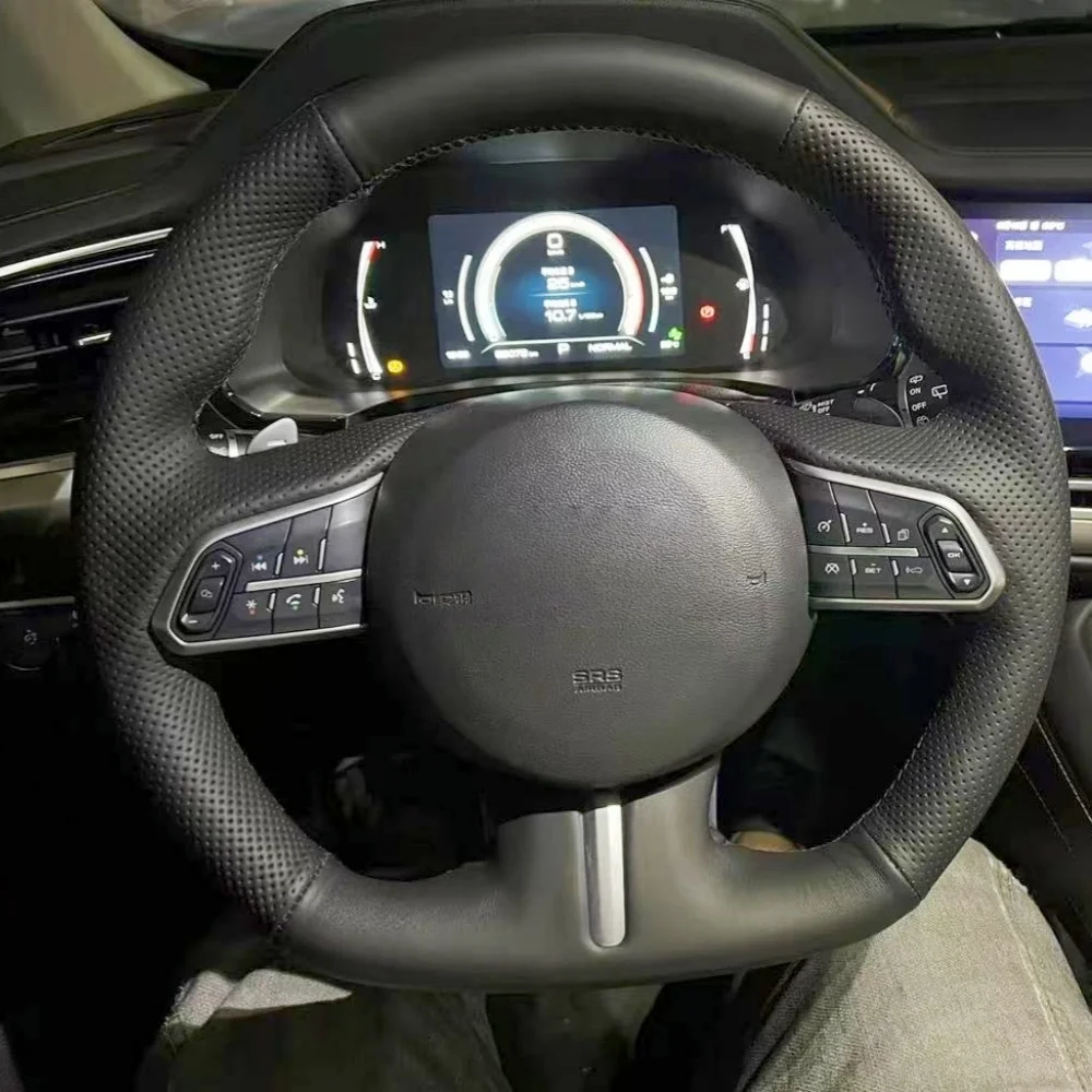 

Чехол на руль автомобиля по индивидуальному заказу, аксессуары, ручное шитье, кожа из микрофибры, противоскользящий и удобный для Haval F7 2021