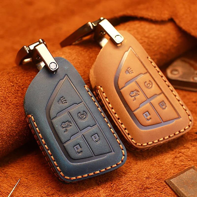 

Кожаный чехол для автомобильного ключа для Cadillac CT4 CT5 XT4 XT5 XT6 ATS SRX XTS