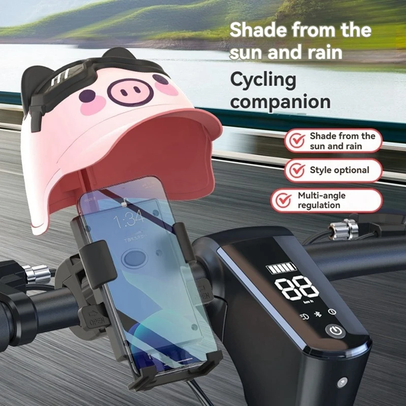 Cartoon Small Helmet Motorcycle Electric Bicycle Bracket Phone Waterproof Sunlight Fixing Frame