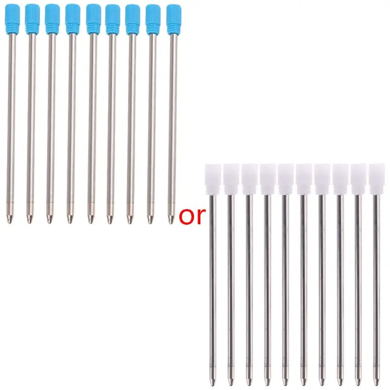 

10pcs Ballpoint Pen Refills Replacement 1.0mm Blue Black Ink Color School Office Dropship