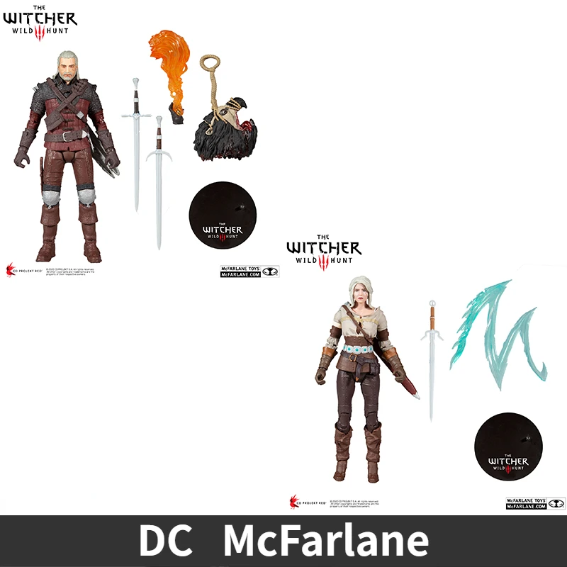 

(Товары в наличии) DC подлинный МакФарлейн Ведьмак 3 гералт армированный волк Цири Фильм аниме игрушки разумные модели многосторонние