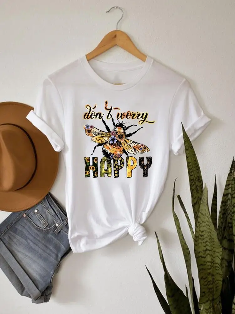 

Letter Lovely Style Trend Cute Print Tshirt Graphic T-shirts Tee Top Fashion Women Short Sleeve Summer Spring Printing Clothing