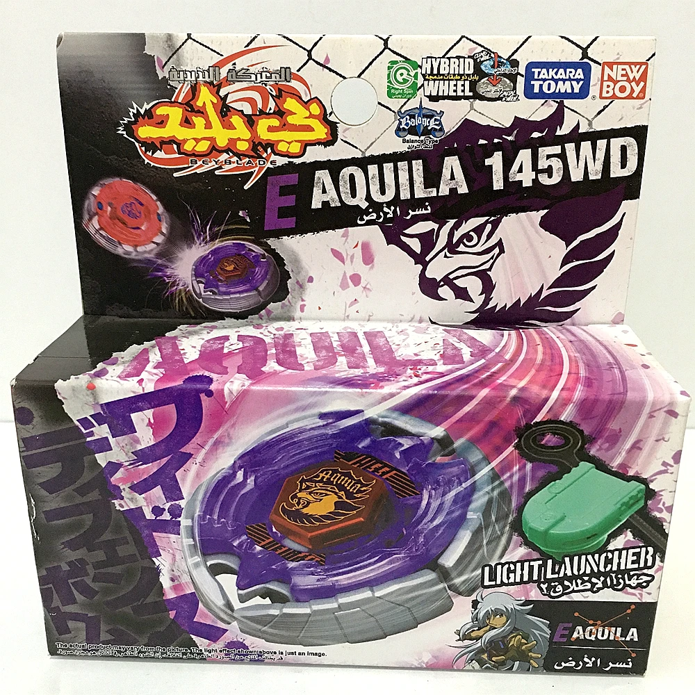 

Металлический фьюжн BEYBLADE BB-47 EARTH EAGLE AQUILA + пусковое устройство новая Арабская версия TAKARA TOMY