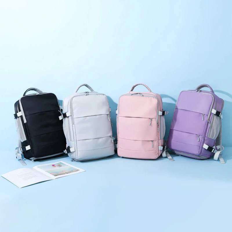 

Women Travel Backpack Waterproof Anti-Theft Stylish Casual Daypack Bag With Luggage Strap USB Charging Port Backpack