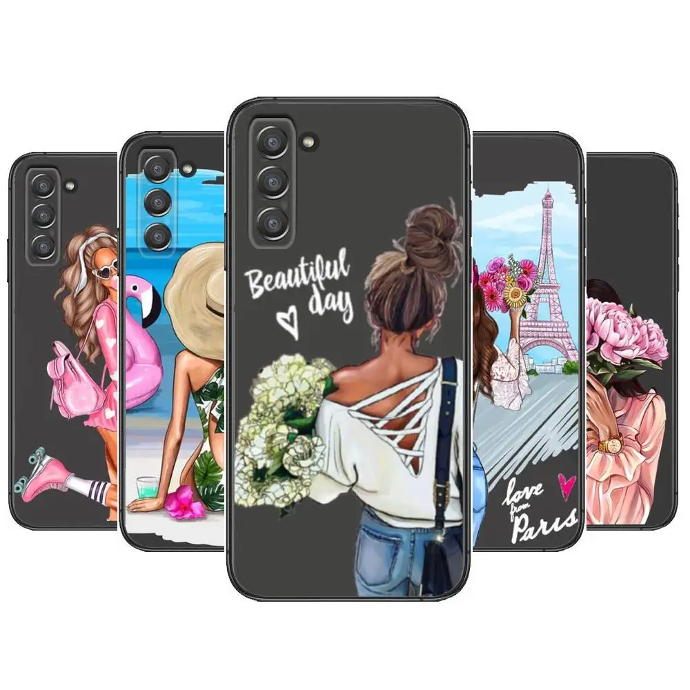 

Boss Girl Phone cover hull For SamSung Galaxy s6 s7 S8 S9 S10E S20 S21 S5 S30 Plus S20 fe 5G Lite Ultra Edge