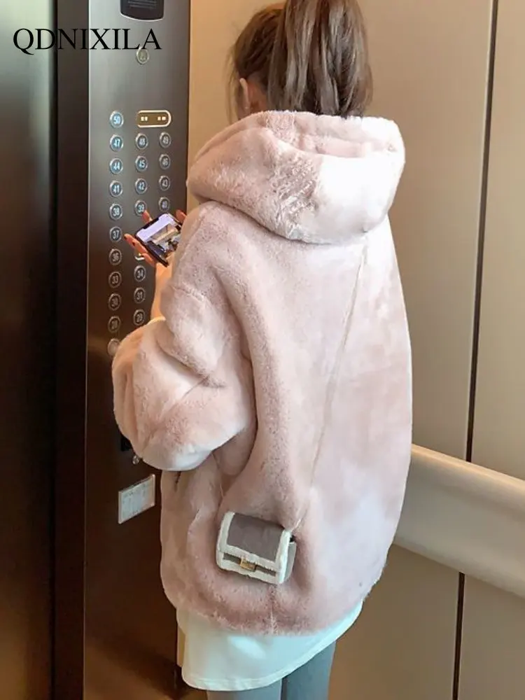 Winter Coat for Women 2022 New Outerwear Faux Fur Coat Extra Thick Warmth Jacket Women Fashion Stylish Loose Top Fur Jacket