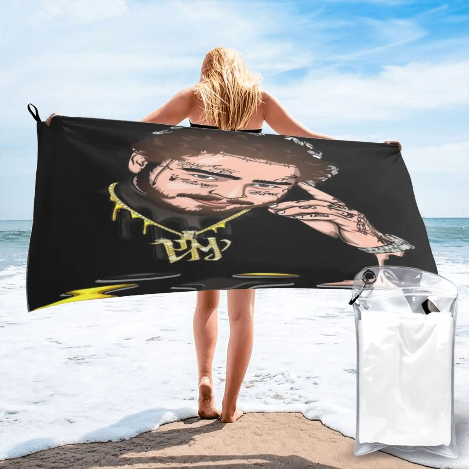 

Пляжное полотенце Post Malone с круглым вырезом UnisV1091 Nec, пляжное полотенце для пляжа и ванной, пляжное покрывало для дома, роскошное пляжное поло...
