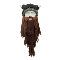 Шапка викинга с бородой #4