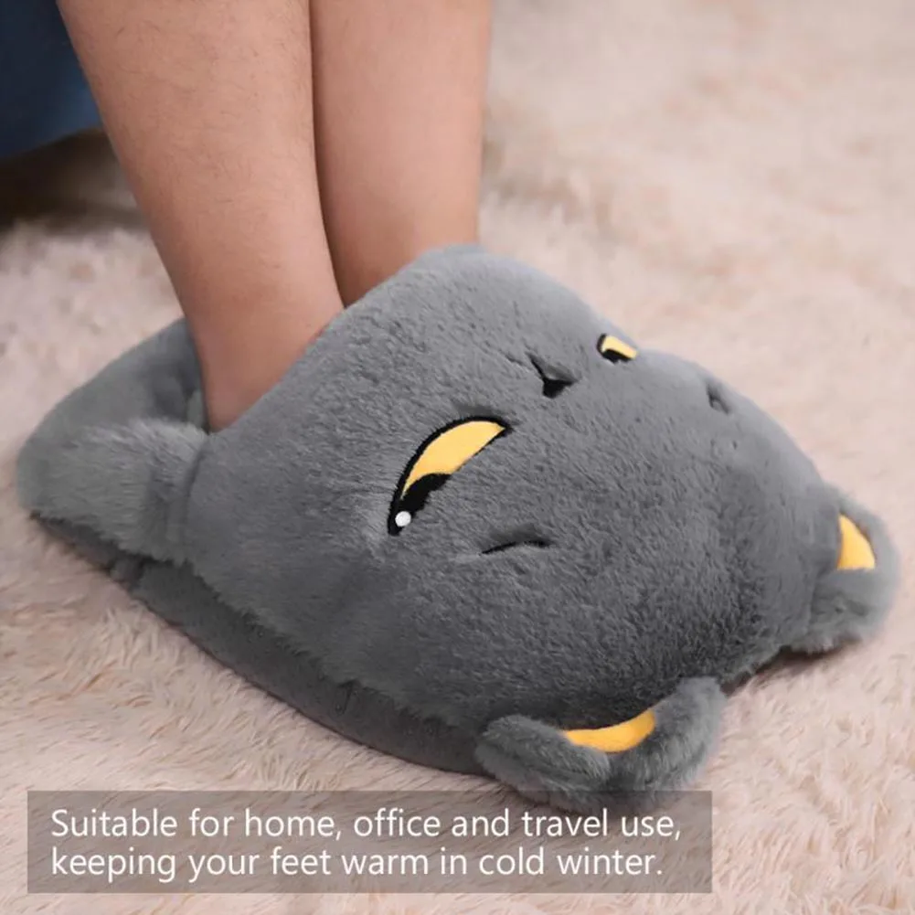 

USB Foot Warmer Shoes Electric Heating Pad Winter Hand Foot Warm Slippers Heating Glove For Home Travel Office