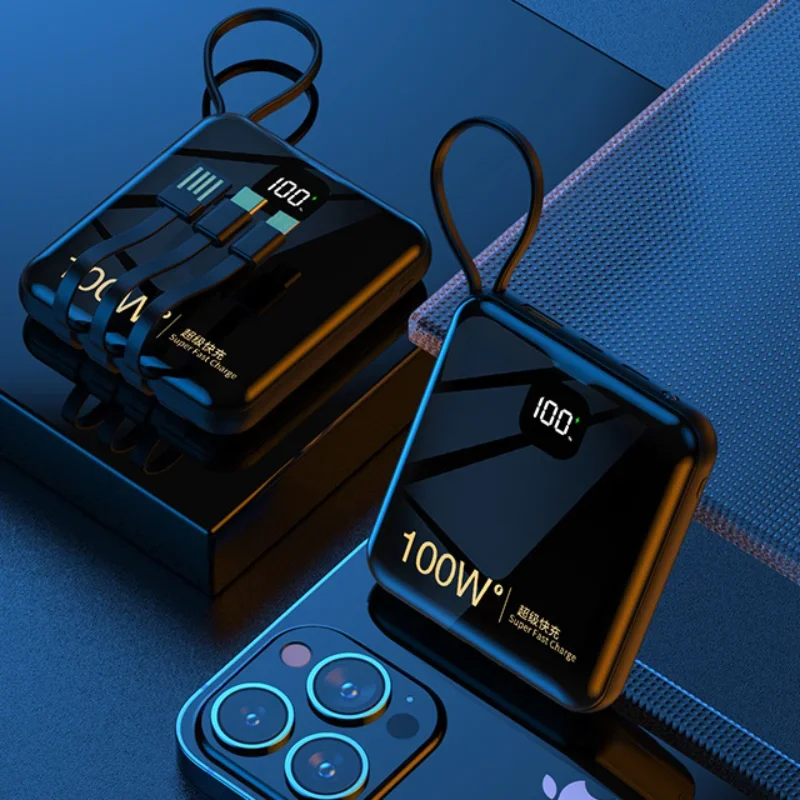 100 Вт Быстрая зарядка мини портативное зарядное устройство 20000 мАч для iphone Huawei