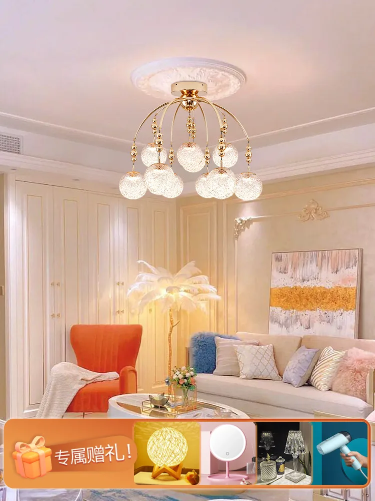 

French Living Room Chandelier Retro Affordable Luxury Cream Style Master Bedroom Crystal Ceiling Lamp Restaurant B & B Staircase
