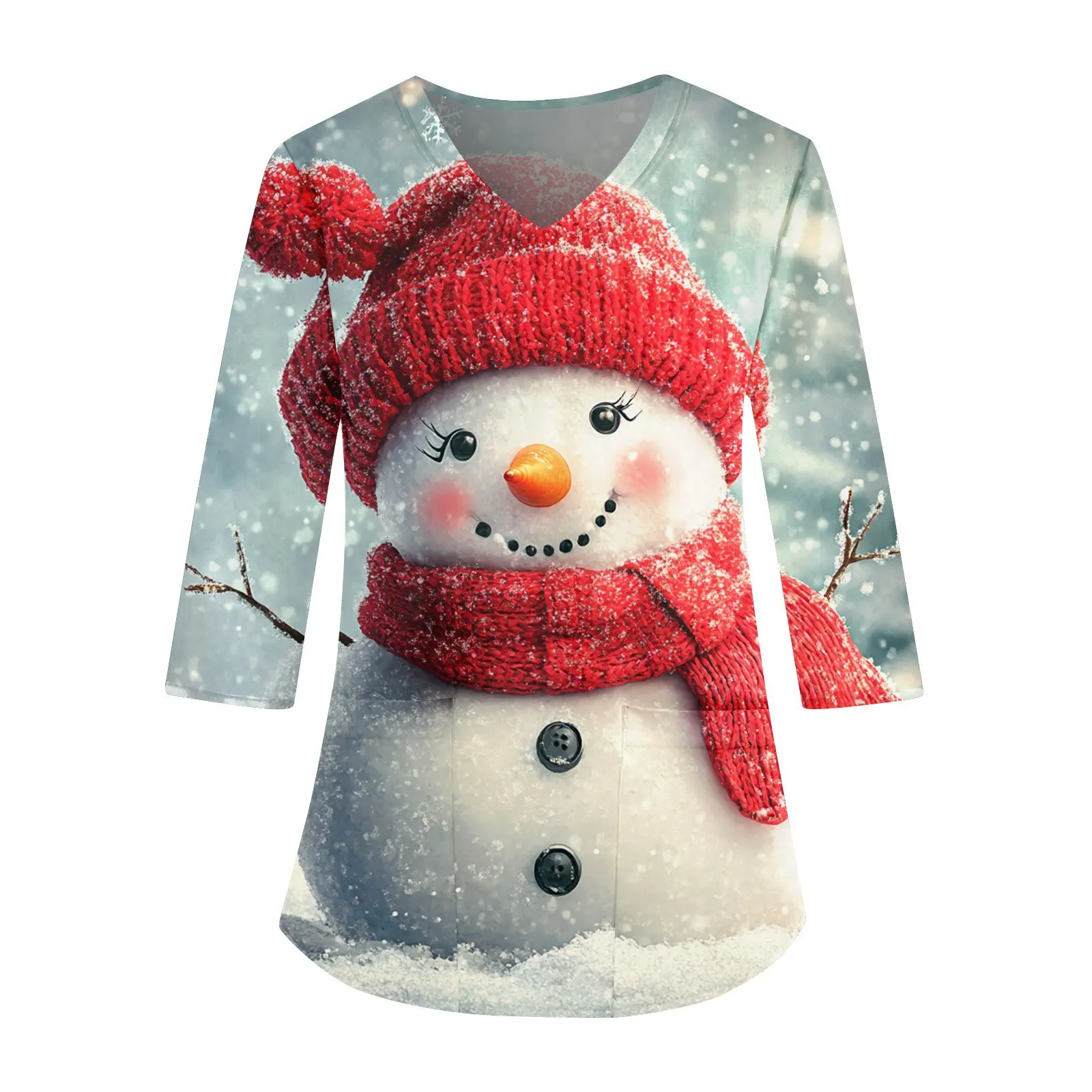 Рождественский женский топ-скраб 2025 года с забавным рождественским принтом