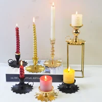 metal candle holder candlesticks simple golden wedding decoration dining table decor gifts home decoration