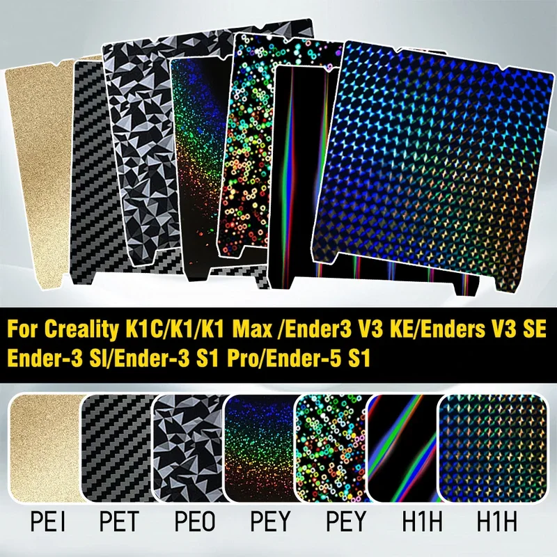 Для Creality K1 / MAX Строительная пластина 310x315 мм PEI 235x235 Ender 3 v3 se ke S1 PRO Ender-5