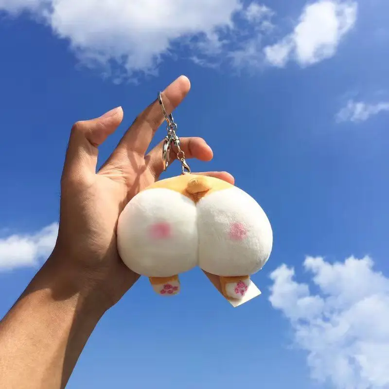 Милые животные маленькие ягодицы Школьный Рюкзак Подвеска корги собака брелок