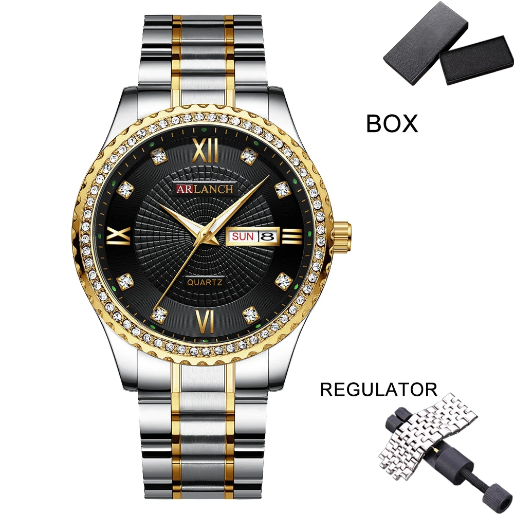 

Часы мужские кварцевые в деловом стиле, Модные Роскошные наручные часы 40 мм из искусственной нержавеющей стали с изображением индисекунд для дайвинга