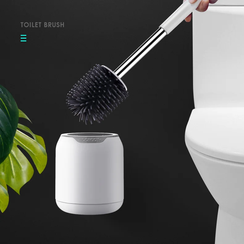

ilicone Bathroom Toilet Brush Cleaning Wall Mounted Toilet Brush Eco Friendly Tools Brosse Toilette Household Products