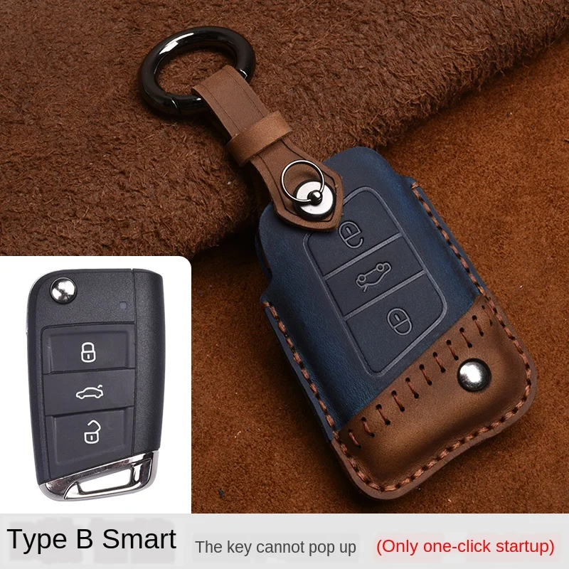 

Кожаный чехол для ключей от автомобиля Crazy Horse для VW Volkswagen Tayron LAVIDA SAGITAR Tiguan Magotan Passat, аксессуары для дистанционного управления