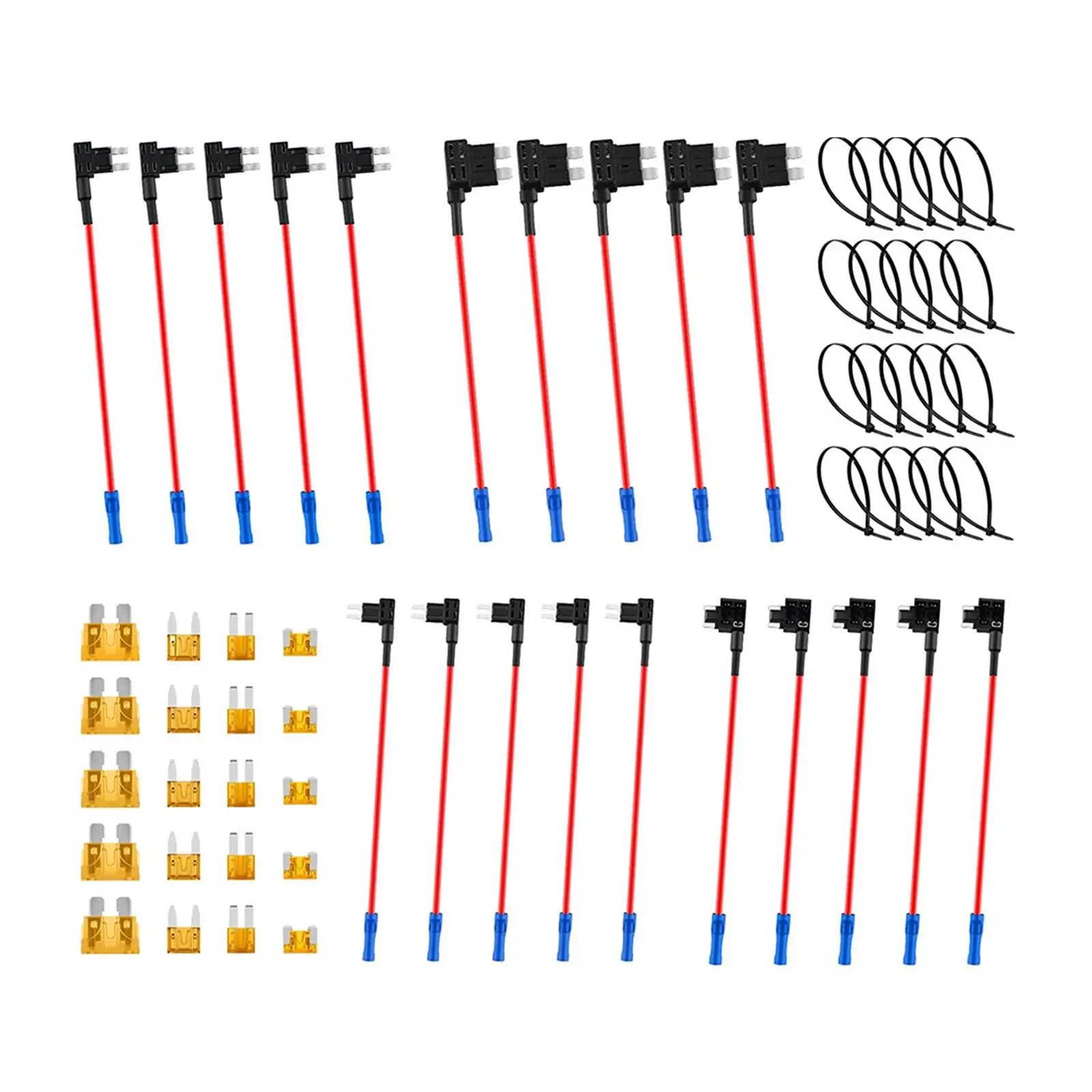 

20 Pieces Car Add A Circuit Fuse Tap Adapter Set for Strip