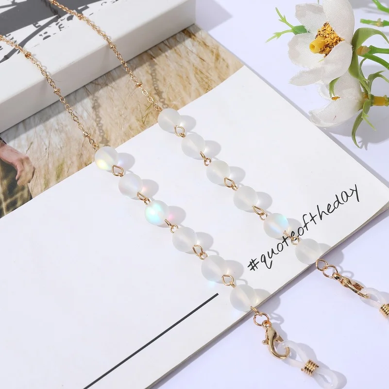

Natural Stone Beaded Glasses Chain Lanyard Jewelry for Women Crystal Charm Sunglasses Mask Holder Neck Strap Eyewear Accessories