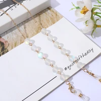 natural stone beaded glasses chain lanyard jewelry for women crystal charm sunglasses mask holder neck strap eyewear accessories