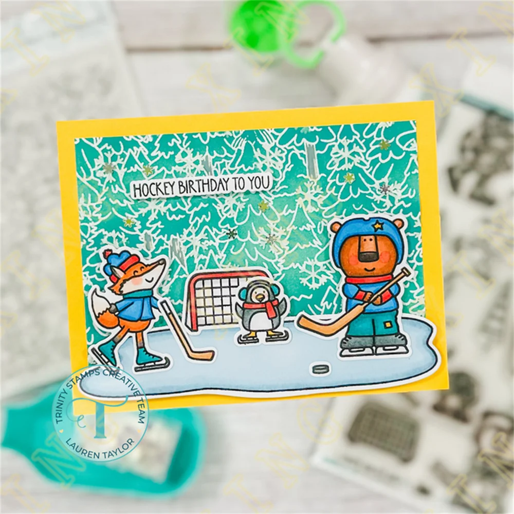 Веселые рождественские предложения Ice Friends металлические штампы прозрачные для